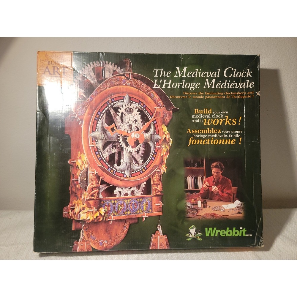 Vintage MEDIEVAL CLOCK  Kit Build Your Own Working Clock‎ Wrebbit 1997 NEW OB